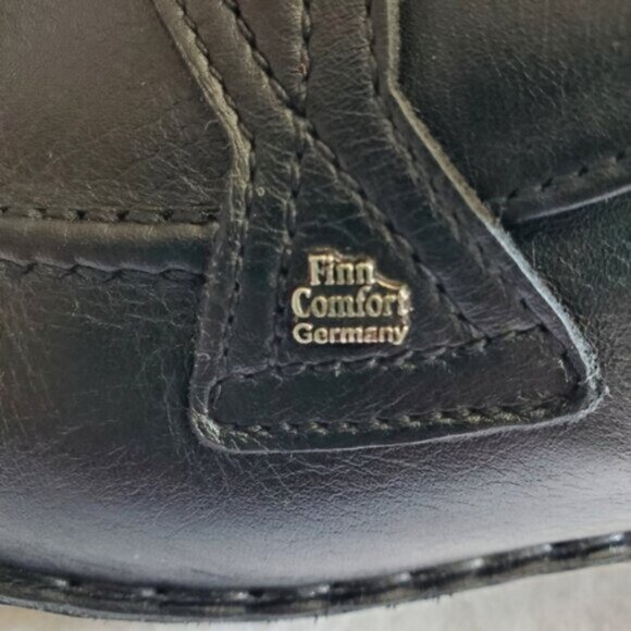 Finn Comfort Toledo Black Leather Slip on City Shoes - Picture 8 of 12